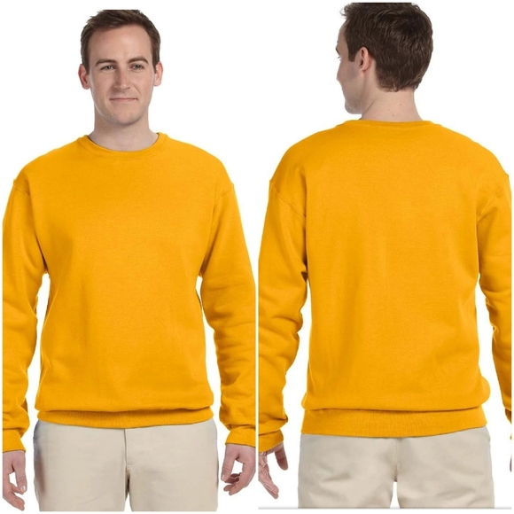 Vintage 90s Jerzees Gold Unisex NuBlend Crew Neck Sweatshirt New Without Tag - Picture 5 of 16